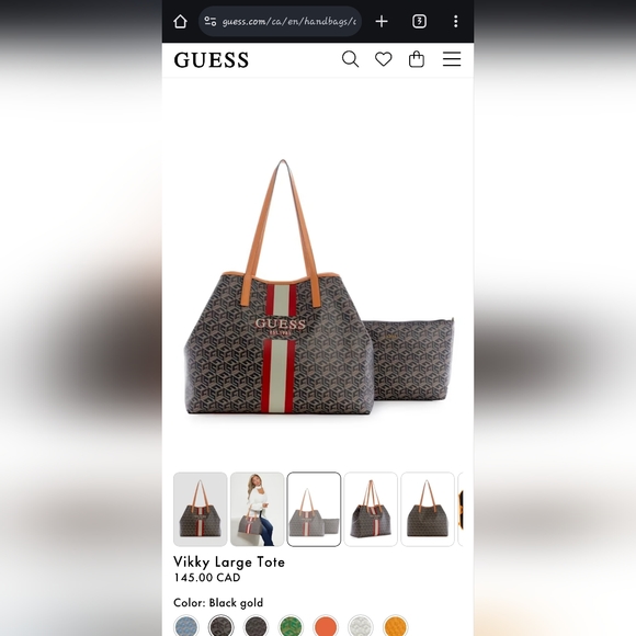 Guess Vikky Large Tote - Picture 2 of 4